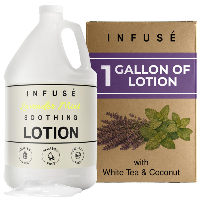 Lotion | Infuse Lavender Mint Hotel | 1 Gallon | For Hospitality & Vacation Rentals to Refill Dispensers | (Single Gallon)