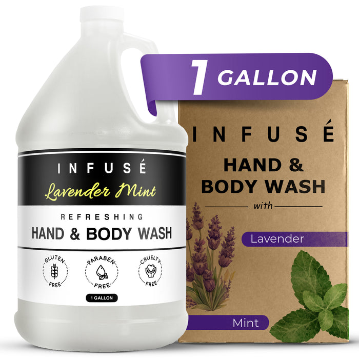 Hand/Body Wash | Infuse Lavender Mint Hotel | 1 Gallon | For Hospitality & Vacation Rentals to Refill Dispensers | (Single Gallon)
