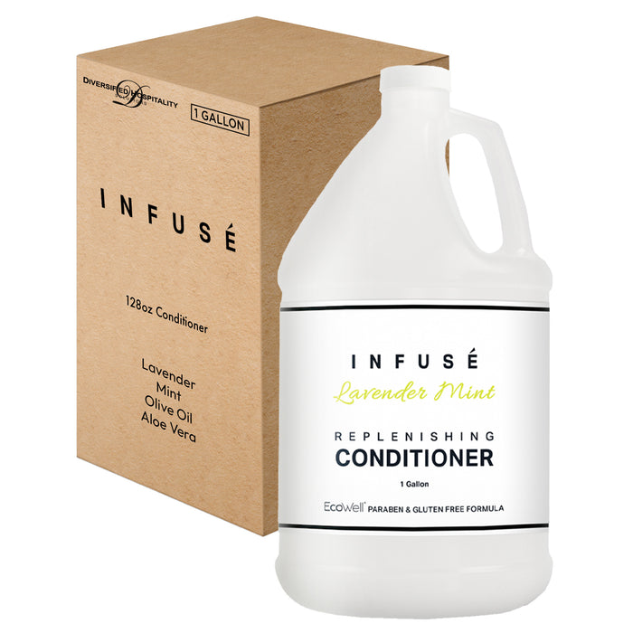 Conditioner | Infuse Lavender Mint Hotel | 1 Gallon | For Hospitality & Vacation Rentals to Refill Dispensers | (Single Gallon)