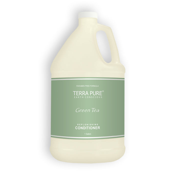 Terra Pure Green Tea Hotel Conditioner | 1 Gallon | For Hospitality & Vacation Rentals to Refill Dispensers | (Single Gallon)