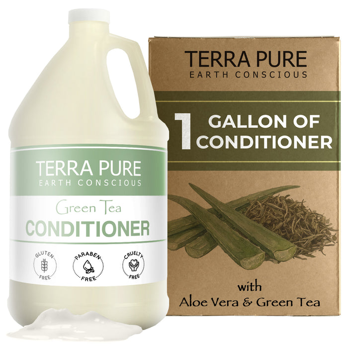 Terra Pure Green Tea Hotel Conditioner | 1 Gallon | For Hospitality & Vacation Rentals to Refill Dispensers | (Single Gallon)