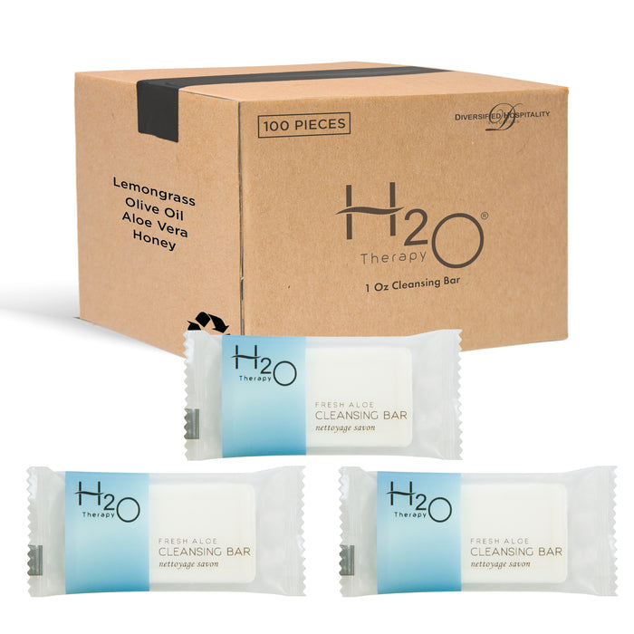 H2O Bar Soap, Travel Size Hotel Amenities, 0.88 oz (Case of 100)