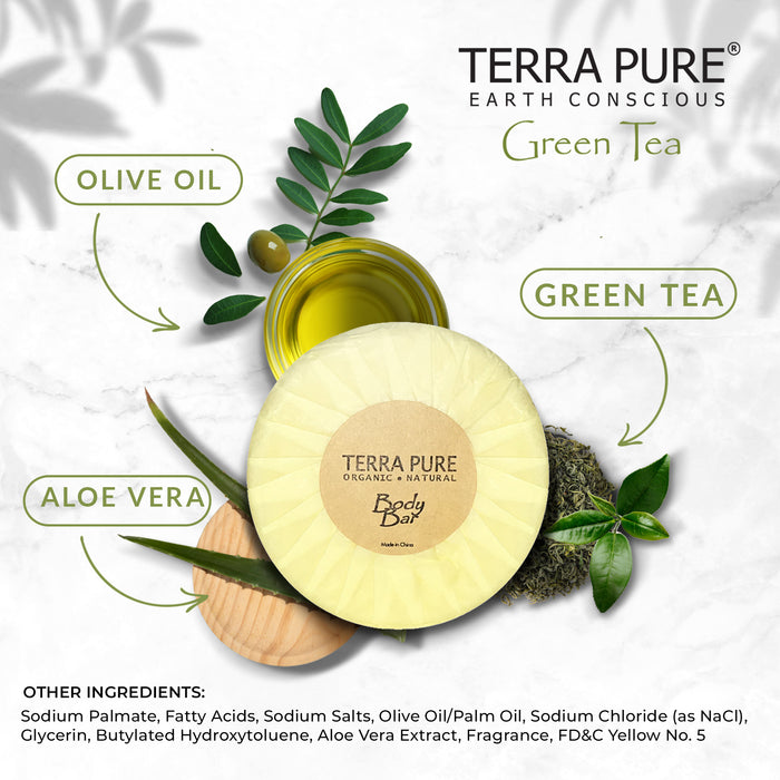 Terra Pure Bar Soap, Travel Size Hotel Amenities, 1.25 oz (Pack of 100)