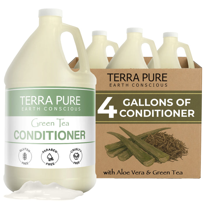 Terra Pure Hotel Conditioner | Four Gallons | Designed to Refill Soap Dispensers | by Terra Pure (Set of 4)