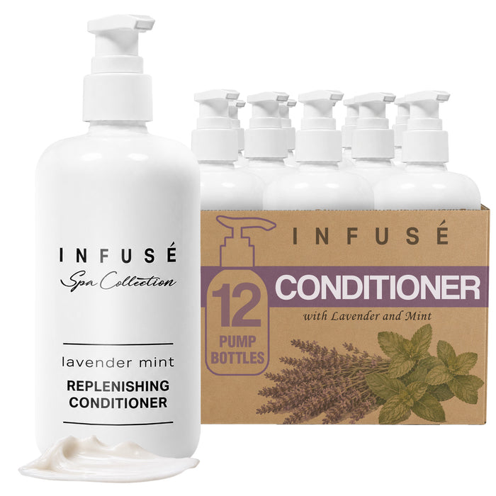 Infuse Lavender Mint Conditioner | Spa Collection | Hotel Amenities in Pump Bottle | 10.14 oz. / 300 ml (Case of 12)