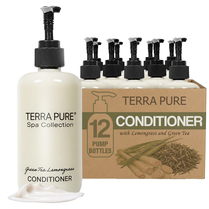 Terra Pure Conditioner | Spa Collection | Hotel Amenities in Pump Bottle | 10.14 oz. / 300 ml (Case of 12)