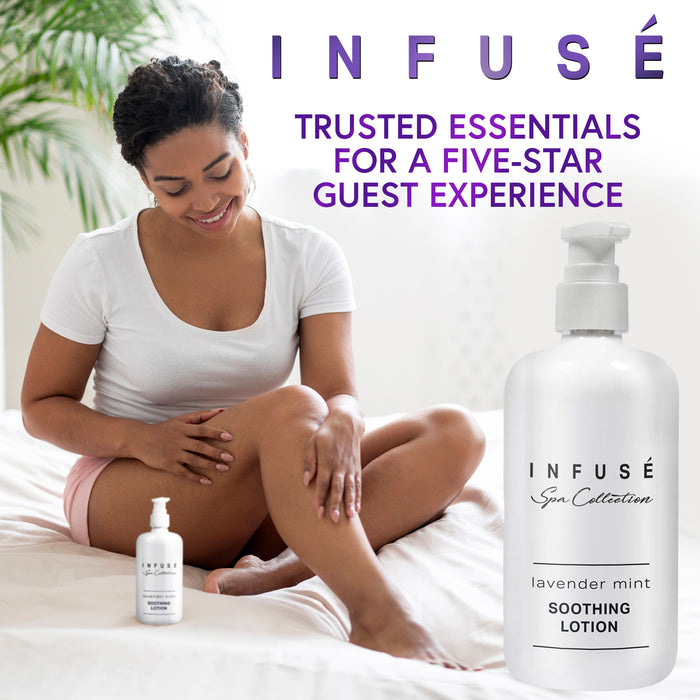 Infuse Lavender Mint Lotion | Spa Collection | Hotel Amenities in Pump Bottle | 10.14 oz. / 300 ml (Case of 12)