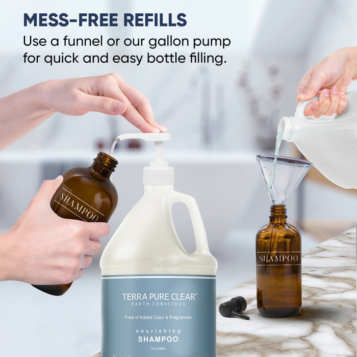 Terra Pure 1-Shoppe Clear Color and Fragrance Free Gallon Size Shampoo | 4 Gallons