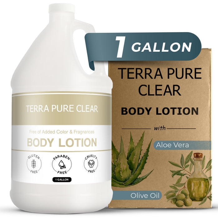 Terra Pure Clear Color and Fragrance Free Gallon Size Lotion (Individual)