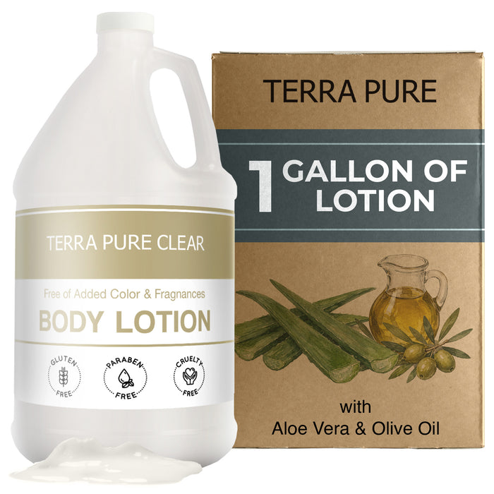 Terra Pure Clear Color and Fragrance Free Gallon Size Lotion (Individual)