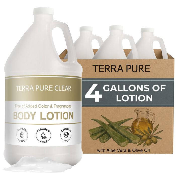 Terra Pure Clear Color and Fragrance Free Gallon Size Lotion