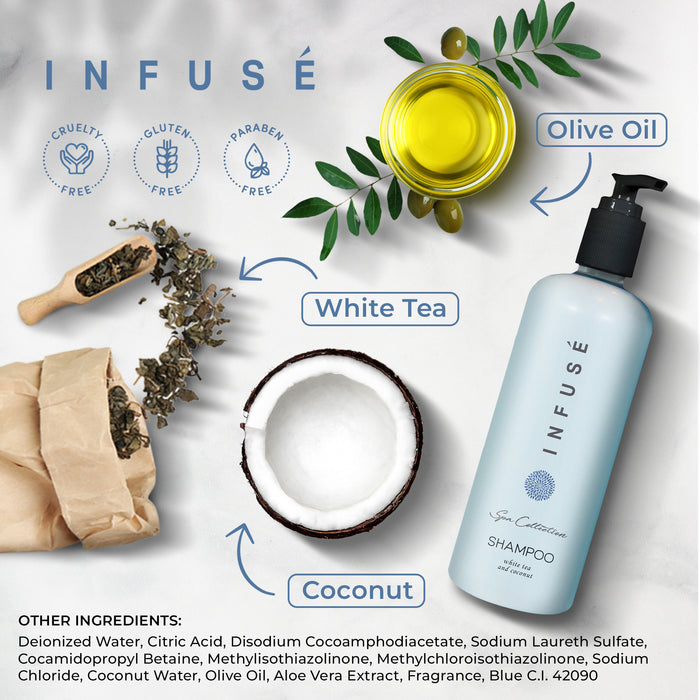 Infusé White Tea and Coconut Shampoo Acquavera Bracket 400 ml SINGLE