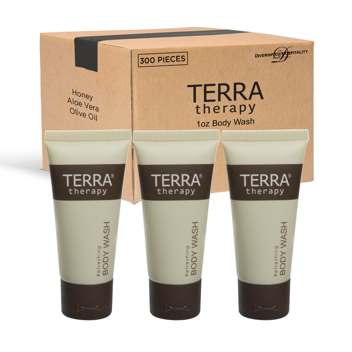 Terra Therapy Body Wash, 1 oz. With Organic Honey And Aloe Vera (Case of 300)