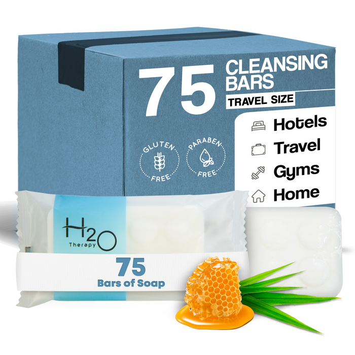 H2O Therapy Cleansing Bar, Travel Size Hotel Amenities, 0.5 oz (Case of 75)