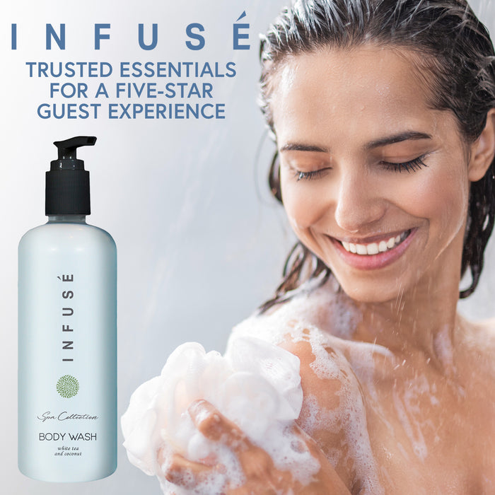 Infusé White Tea and Coconut Body Wash Acquavera Bracket 400 ml Case of 12