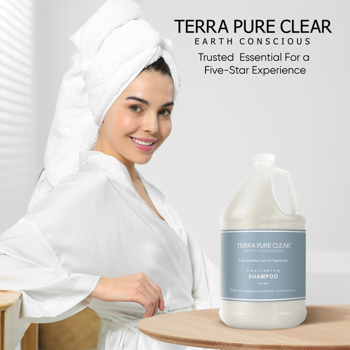 Terra Pure Clear Color and Fragrance Free Gallon Size Shampoo (Individual)