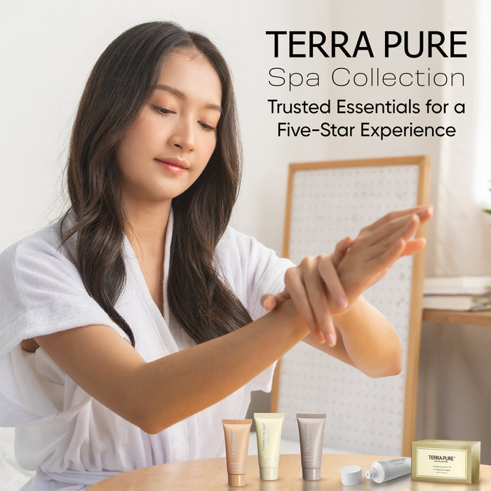 Terra Pure Spa Collection Bulk Set Toiletries | 1-Shoppe All-In-Kit Amenities for Hotels & Airbnb | 0.85 oz Hotel Shampoo & Conditioner, Body Wash, Lotion & Cleansing Bar Travel Size Tubes| 75 Pieces