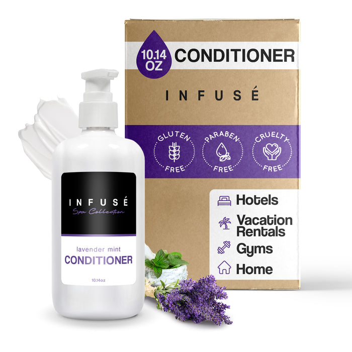 Infuse Lavender Mint Conditioner | Spa Collection | Hotel Amenities in Pump Bottle | 10.14 oz. / 300 ml (Single Bottle)