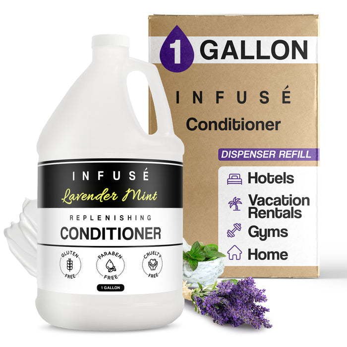 Conditioner | Infuse Lavender Mint Hotel | 1 Gallon | For Hospitality & Vacation Rentals to Refill Dispensers | (Single Gallon)