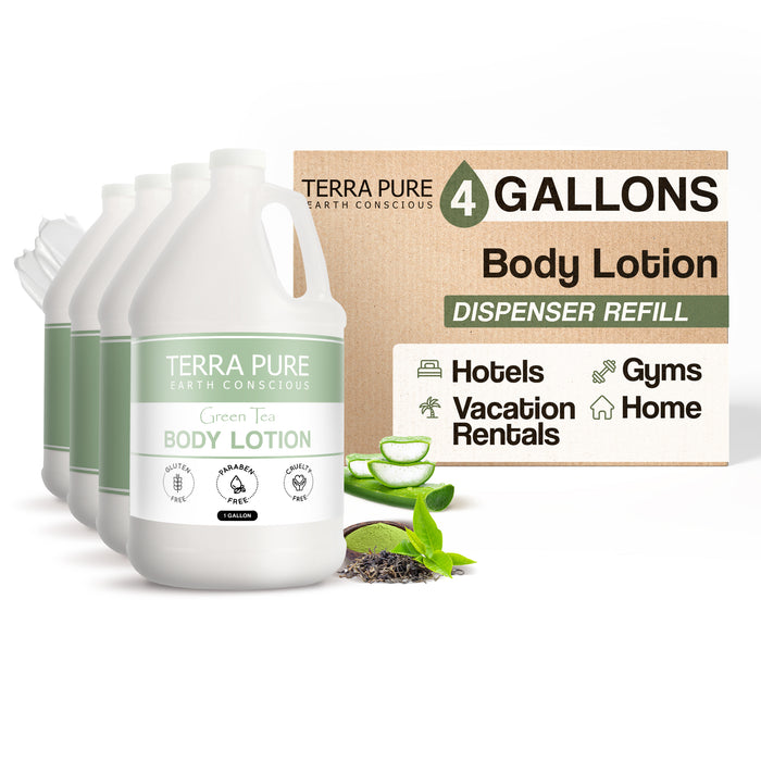 Terra Pure Hotel Lotion | Four Gallons | Designed to Refill Soap Dispensers | by Terra Pure (Set of 4)