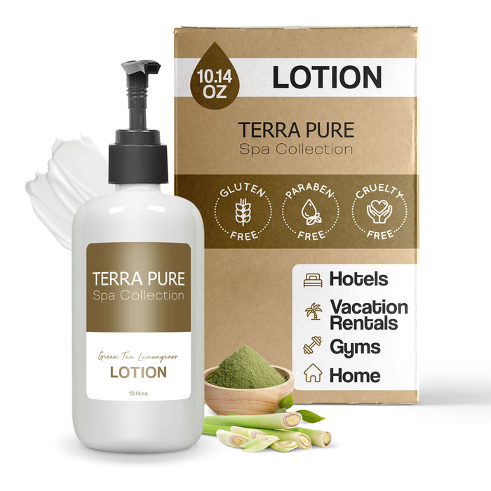 Terra Pure Lotion | Spa Collection | Hotel Amenities in Pump Bottle | 10.14 oz. / 300 ml (Single Bottle)