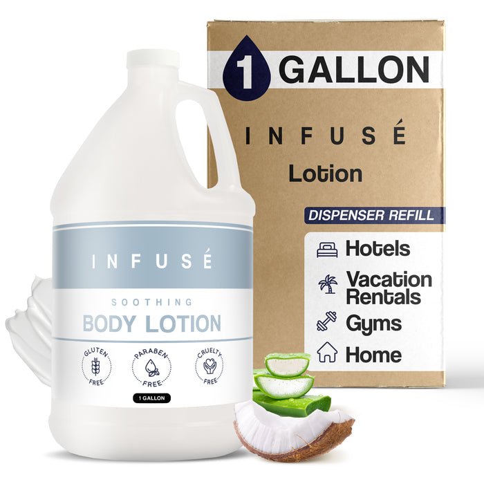 1-Shoppe All-in-Kit H2O Tropical Infuse Hotel Body Lotion | 1 Gallon | For Hospitality & Vacation Rentals to Refill Dispensers | (Single Gallon)