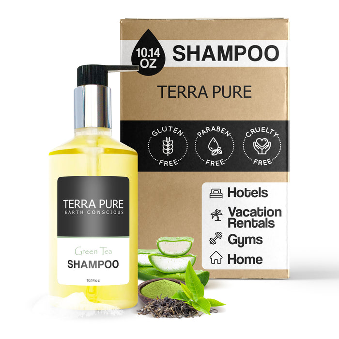 Terra Pure Shampoo, Retail Size Hotel Amenities, 10.14 oz. (Single)