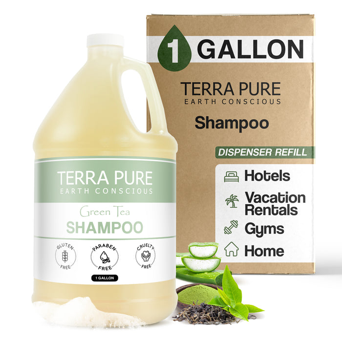 Terra Pure Hotel Shampoo | 1 Gallon | For Hospitality & Vacation Rentals to Refill Dispensers | (Single Gallon)