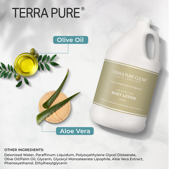 Terra Pure Clear Color and Fragrance Free Gallon Size Lotion (Individual)