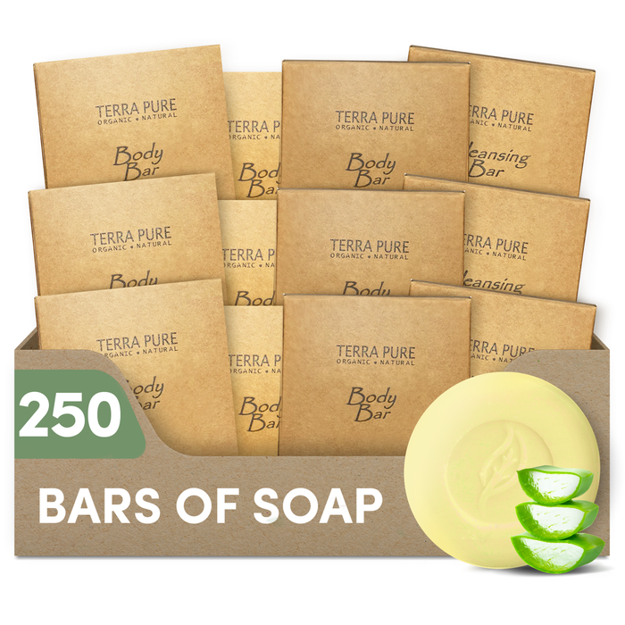 Terra Pure Bar Soap, Travel Size Hotel Amenities, 1.5 oz (Pack of 250)