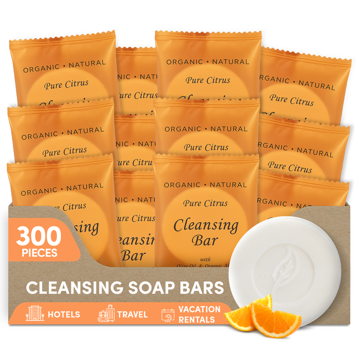 Terra Pure Wild Citrus Cleansing Bar, Travel Size Hotel, 1 oz (Case of 300)