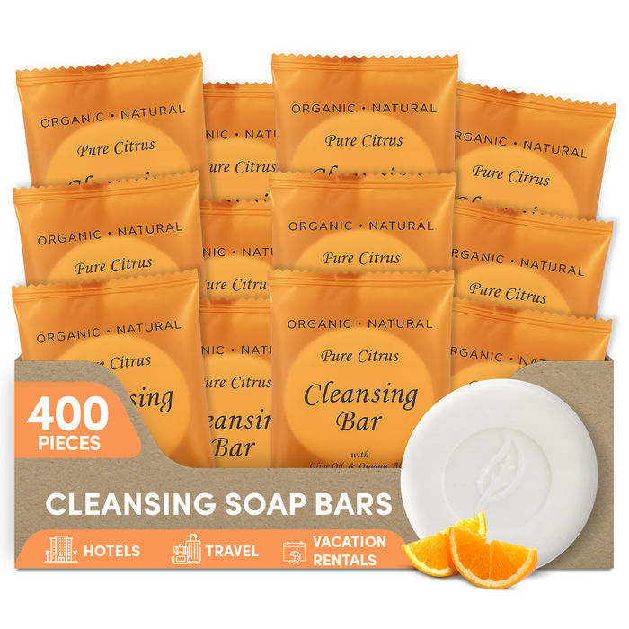 Terra Pure Wild Citrus Cleansing Bar, Travel Size Hotel, 0.5 oz (Case of 400)