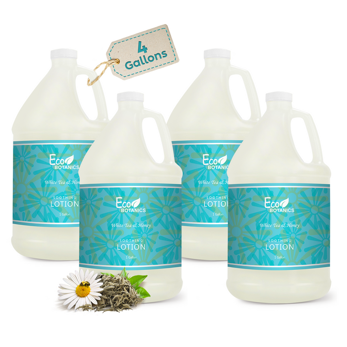 Eco Botanics Hotel Lotion | 1 Gallon | Designed to Refill Soap Dispensers | by Terra Pure (Set of 4)