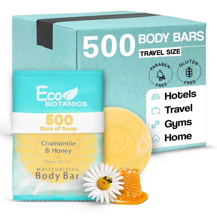 Eco Botanics Travel-Size Hotel Body Bar Soap, 0.89 oz (Case of 500)