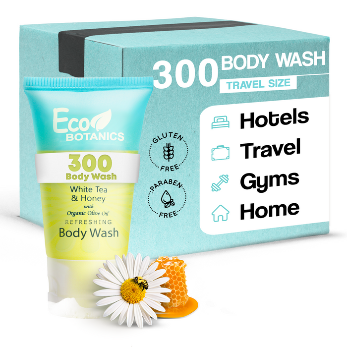 Eco Botanics Travel-Size Hotel Body Wash Soap, 1 oz. (Case of 300)