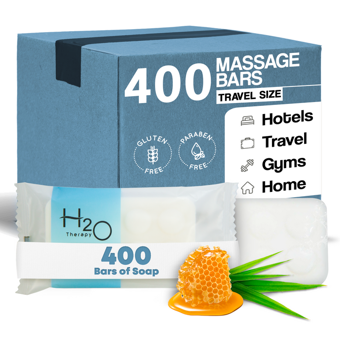 H2O Therapy Bar Soap, Travel Size Hotel Amenities, 1 oz (Case of 400)