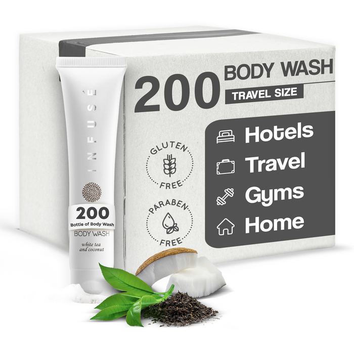 Infuse Travel-Size Hotel Body Wash Soap, 1 oz. (Case of 200)