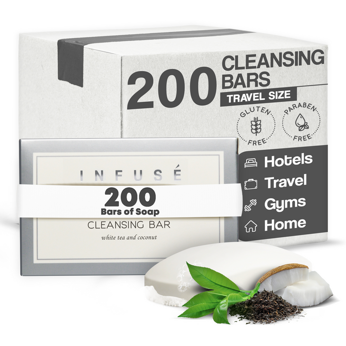 Infuse Boxed Bar Soap | Travel Size Hotel Amenities | 35 Gram (Case of 200)