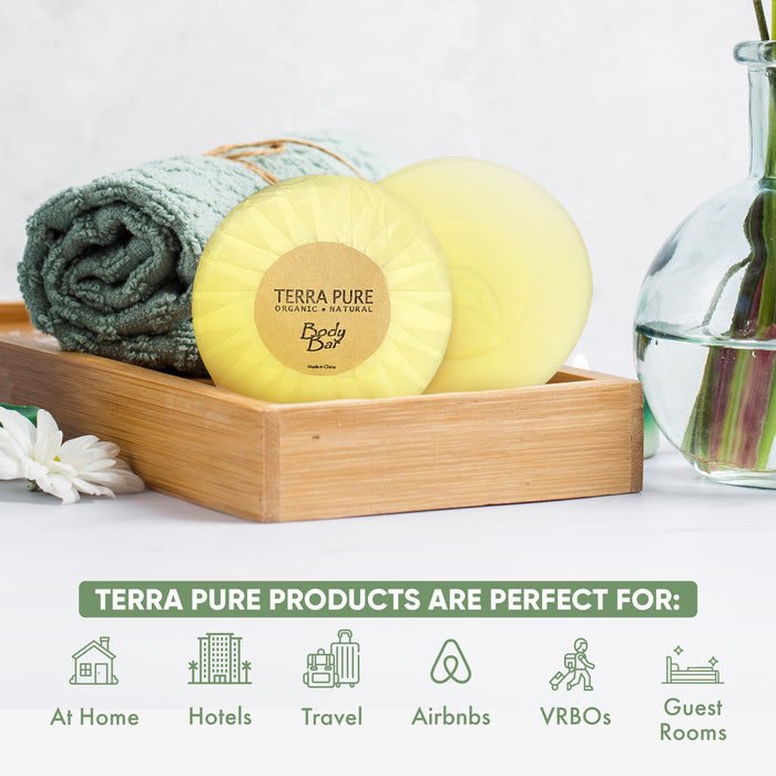 Terra Pure Bar Soap, Travel Size Hotel Amenities, 1.25 oz (Pack of 350)