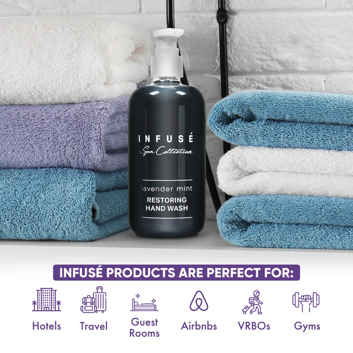 Infuse Lavender Mint Hand Wash | Spa Collection | Hotel Amenities in Pump Bottle | 10.14 oz. / 300 ml (Single Bottle)
