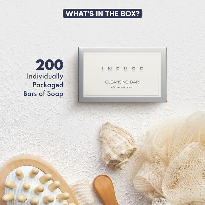 Infuse Boxed Bar Soap | Travel Size Hotel Amenities | 35 Gram (Case of 200)