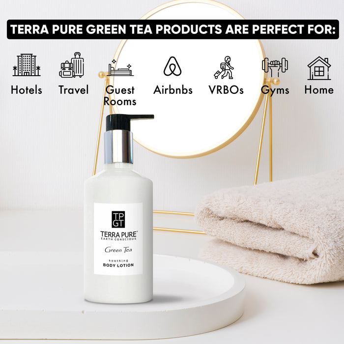 Terra Pure Green Tea Lotion, 10.14 oz. With Organic Honey And Aloe Vera (Case of 24)