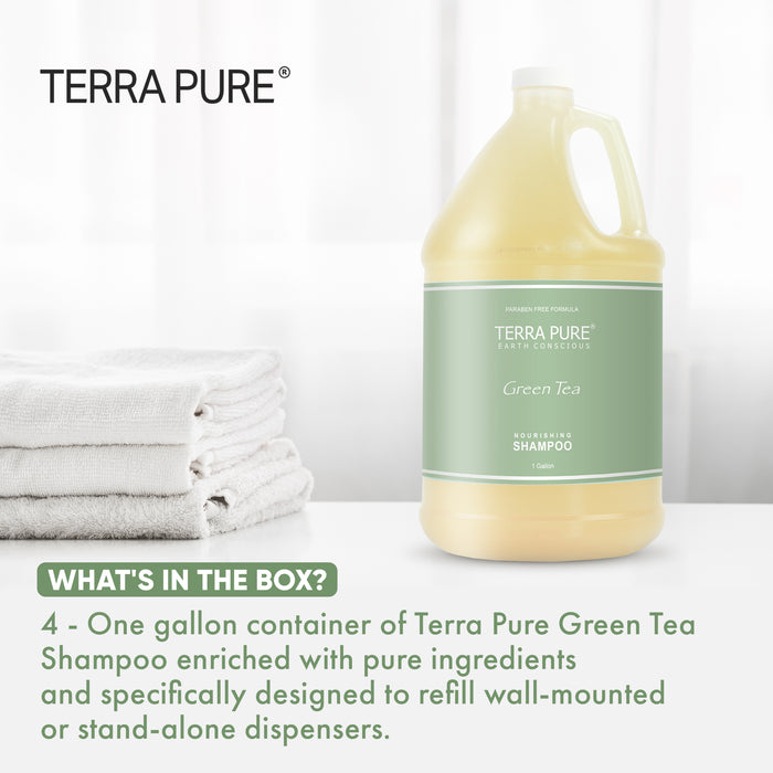 Terra Pure Hotel Shampoo | Four Gallons | Designed to Refill Soap Dispensers | by Terra Pure (Set of 4)