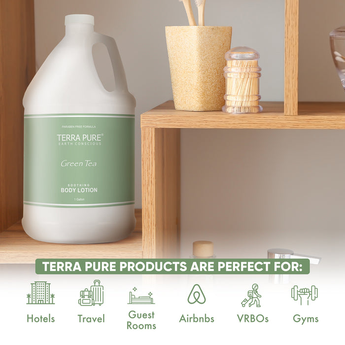 Terra Pure Hotel Lotion | Four Gallons | Designed to Refill Soap Dispensers | by Terra Pure (Set of 4)