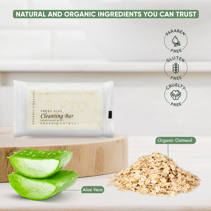 Diversified Hospitality Organic Oatmeal Cleansing Bar Soap, Travel Size Hotel Amenities, 1.25 oz (Case of 100)