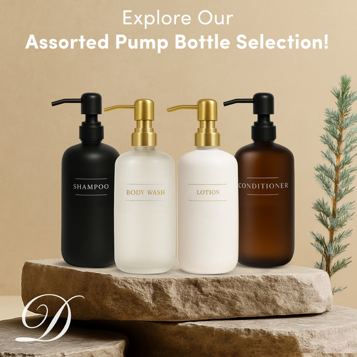 Diversified Hospitality Solutions Amber Plastic Bottle | Refillable Wall Mount Liquid Soap Dispenser | 16 oz Hand Soap and Lotion for Every Bathroom | 2 Bottles