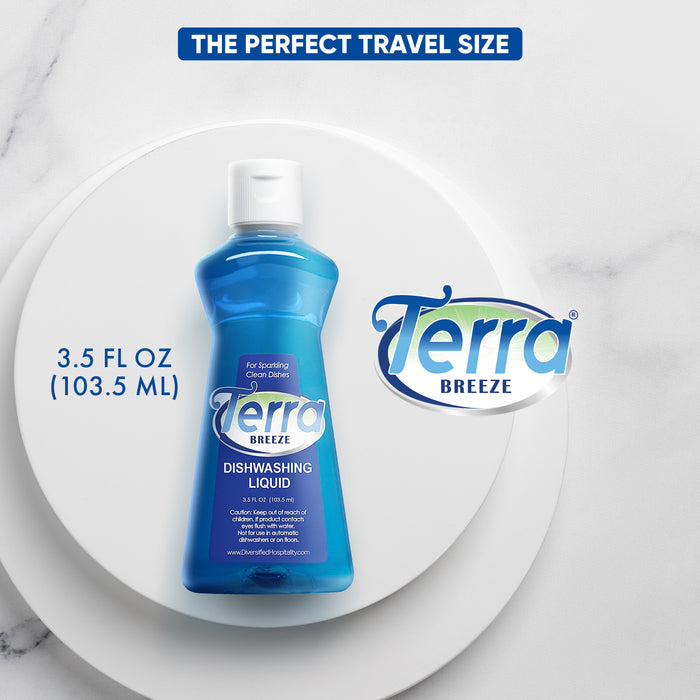 Terra Breeze Hotel Liquid Dish Soap Detergent, 3.5 oz (Case of 36)
