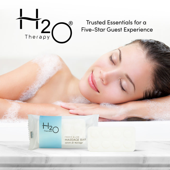H2O Therapy Bar Soap, Travel Size Hotel Amenities, 1 oz (Case of 400)