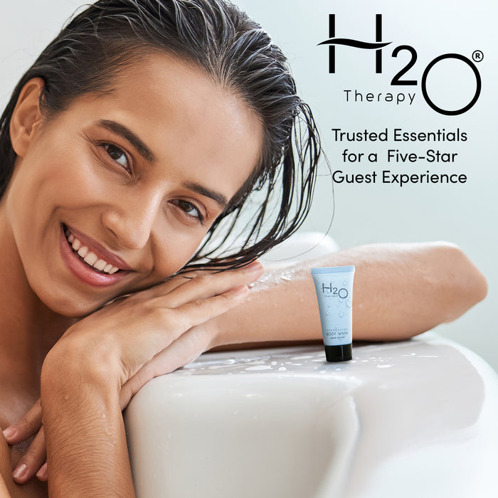 H2O Therapy Body Wash Soap, Travel Size Hotel Hospitality, 0.85 oz (Case of 20)