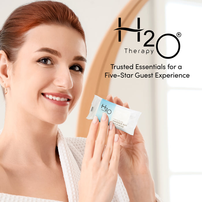 H2O Massage Bar Soap, Travel Size Hotel Amenities, 1 oz (Case of 100)